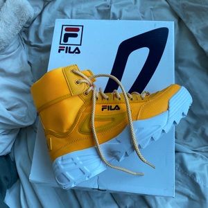 FILA Disruptor Ballistic Yellow Boots